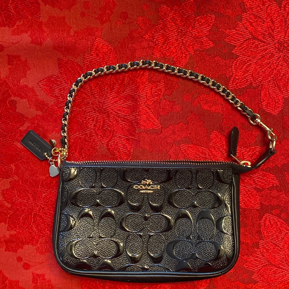COACH Black Wristlet